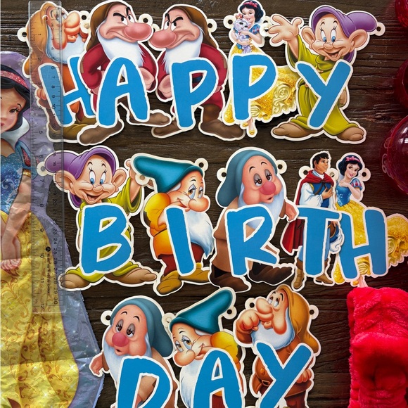 Disney Princess Party Decorations Red and Yellow - Picture 2 of 6